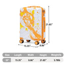 20 Inch PC Spinner Wheel Luggage, Carry-On Suitcase - Orange by HouseOfZazla
