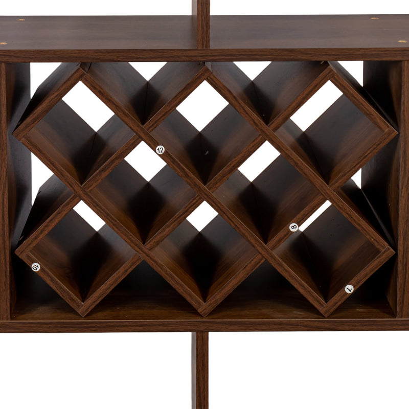 Large Wall Mounted 3 Tier Rustic Bottle Wine Rack, photo 8 of 10