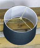 16"W x 10"H Shallow Drum Hard Back Textured Slate Blue