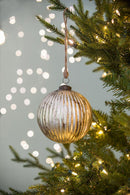 Christmas Ball Ornaments, Glass Decorative Hanging Ball Christmas Tree Ornaments For Holiday Party Decorations (Set of 4) - Silver by HouseOfZazla