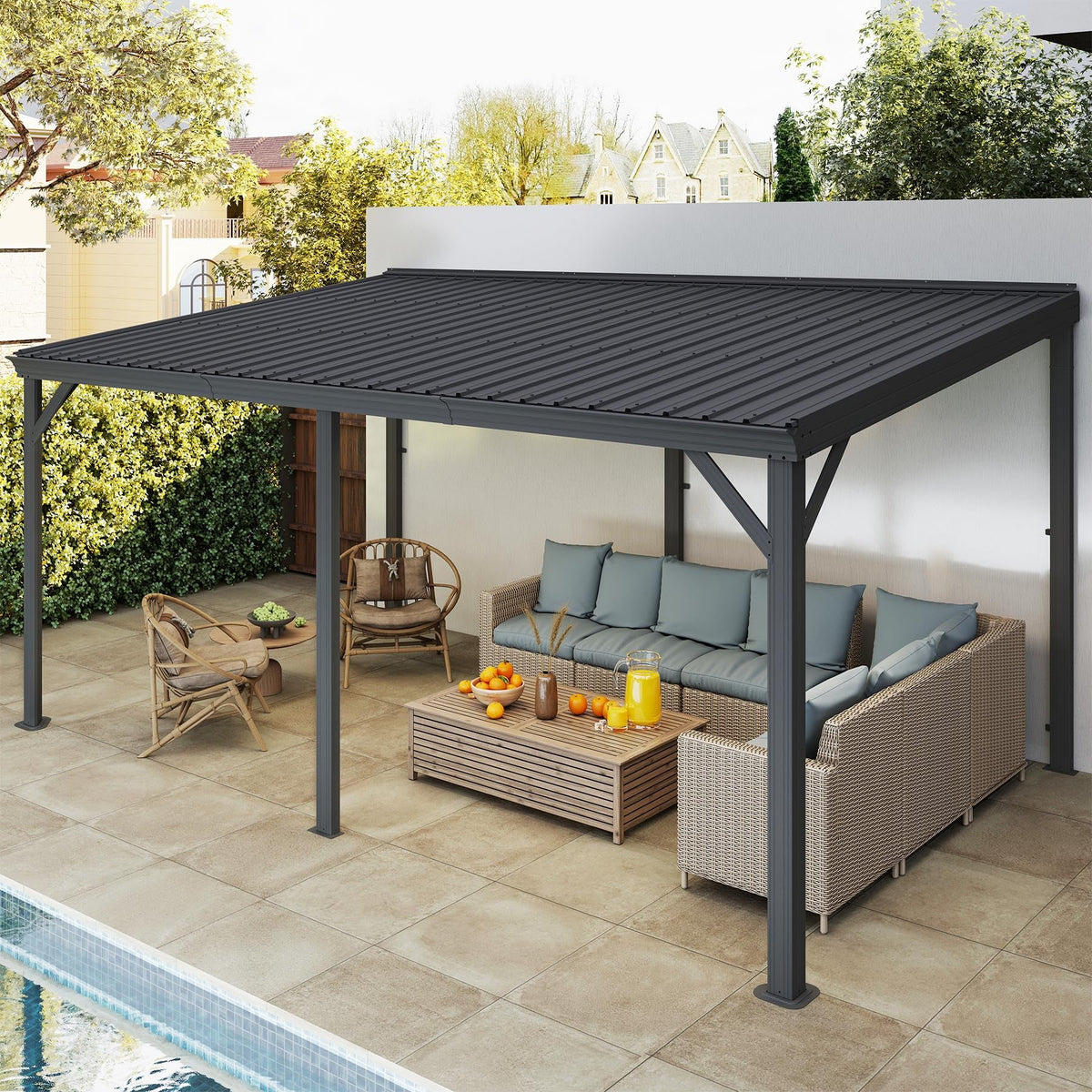 10'x16' Hardtop Wall Mounted Gazebo, photo 9 of 9