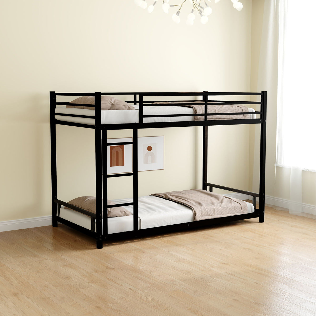Bunk Bed With Noise Reduction And Safety Guardrail, photo 11 of 22