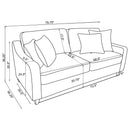 Mahaffey - Christine Upholstered Sloped Arm Sofa - Beige