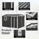 9 x 6 FT Metal Garden Shed for Patio and Backyard Storage by HouseOfZazla
