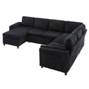 Convertible U-Shaped Sectional Sofa Bed With USB Ports And Storage by HouseOfZazla