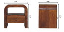 Darcy - Nightstand With Drawer And Open Shelf - Brown by HouseOfZazla