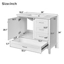 Bathroom Vanity, Modern Bathroom Cabinet With Sink Combo Set, Bathroom Storage Cabinet With A Soft Closing Door And 3 Drawers, Solid Wood Frame by HouseOfZazla