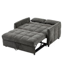 Loveseat Sofa Pull-Out Bed With Adjustable Backrest, 3 USB Ports And 2 Lumbar Pillows For Living Room by HouseOfZazla