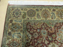 6' X 9' Handmade India Floral Oriental Wool Rug Carpet Tea Wash Red Hand Knotted