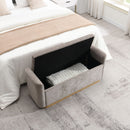 Upholstered Storage Bench With Safety Hinge by HouseOfZazla