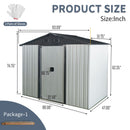 Outdoor Metal Storage Shed With Sliding Door And Foundation For Backyard, Patio, Lawn by HouseOfZazla