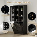 Freestanding Tall Storage Cabinet With 2 Tilt-Out Hampers by HouseOfZazla