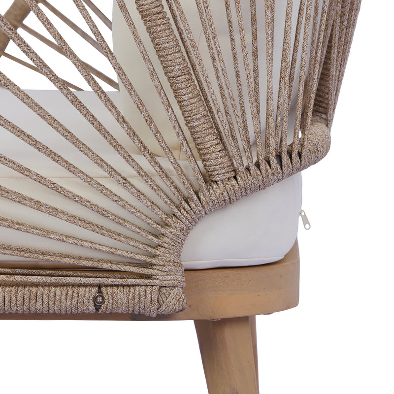 4-Piece Acacia Wood Patio Seating Set, photo 10 of 10