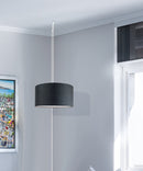 16"W 2 Light Swag Plug-In Pendant  Granite Gray with Diffuser White Cord