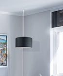 16"W 2 Light Swag Plug-In Pendant  Granite Gray with Diffuser White Cord