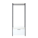 Fiona - Contemporary Wood And Metal Walk In Closet With Drawers