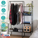 Garment Hanging Rack with Shelves and Wardrobe Display by LJGDeals