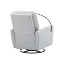 270 Degree Swivel Electric Recliner Home Theater Seating Single Reclining Sofa Rocking Motion Recliner with a Phone Holder for Living Room, Grey