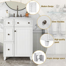 Transitional Style Bathroom Vanity Cabinet With Ceramic Sink by HouseOfZazla