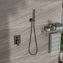 10" Square Dual Shower Head System Wall Mounted With Rough In Valve Modern Bathroom Fixture by HouseOfZazla
