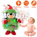 Electric Dancing Singing Plush Toy Twisting Penguin Toy Talking Interactive Mimicking Funny Songs Wiggly Dance Kid Christmas Gift