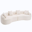 4 Seater Sofa With Fabric, 30D, 60 Hardness Full Sponge, 4 Pillow For Living Room, Home Furniture Sleeper Sectional Sofa For Apartment by Unique Piece Furniture