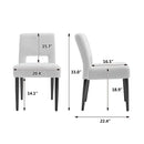 Accent Chairs Set of 2, Boucle Chairs with Solid Woood, Upholstered Dining Chairs for Living Room, Kitchen, Bedroom, Beauty Room,Dining room-Cream
