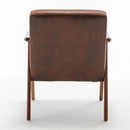 Mid Century Modern Accent Chair With Solid Wood Frame And Extra Thick Backrest by HouseOfZazla