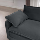 Modern 2 Seater With 4 Pillows, Upholstered Deep Seating Loveseat by HouseOfZazla