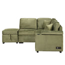 Sleeper Sofa Bed, 2 In 1 Pull Out Sofa Bed L Shape Couch With Storage Ottoman For Living Room, Bedroom Couch And Small Apartment by HouseOfZazla