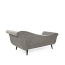 Auroral - Upholstered Chaise Lounge With Scrolled Arms And Tapered Legs