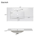 Bathroom Vanity With Sink, Soft-Close Doors, Adjustable U-Shelf, 3 Drawers by HouseOfZazla