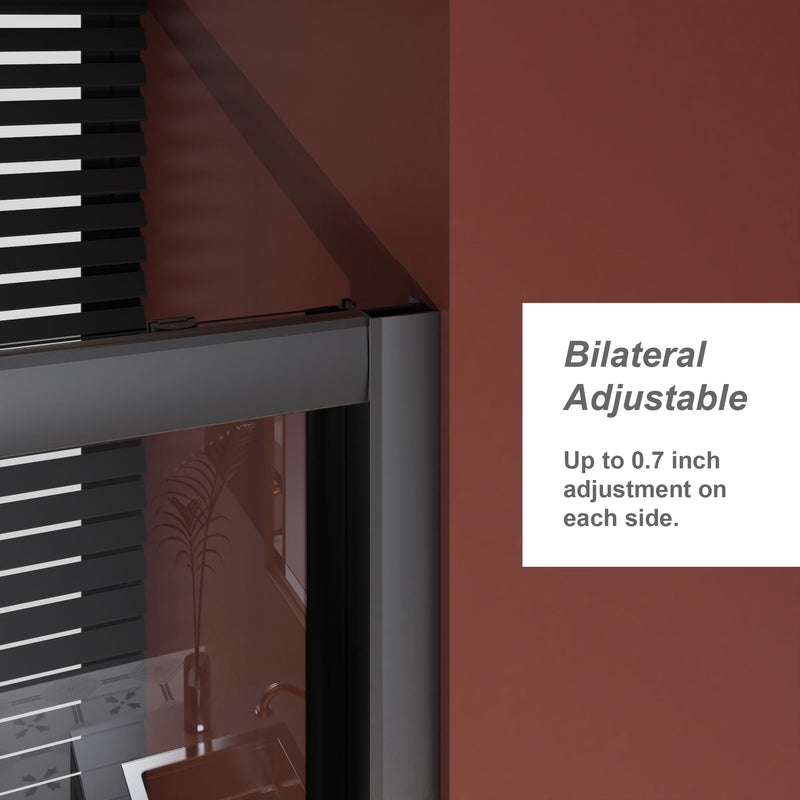 Sliding Shower Door For Bathtub - Matt Black, photo 5 of 8