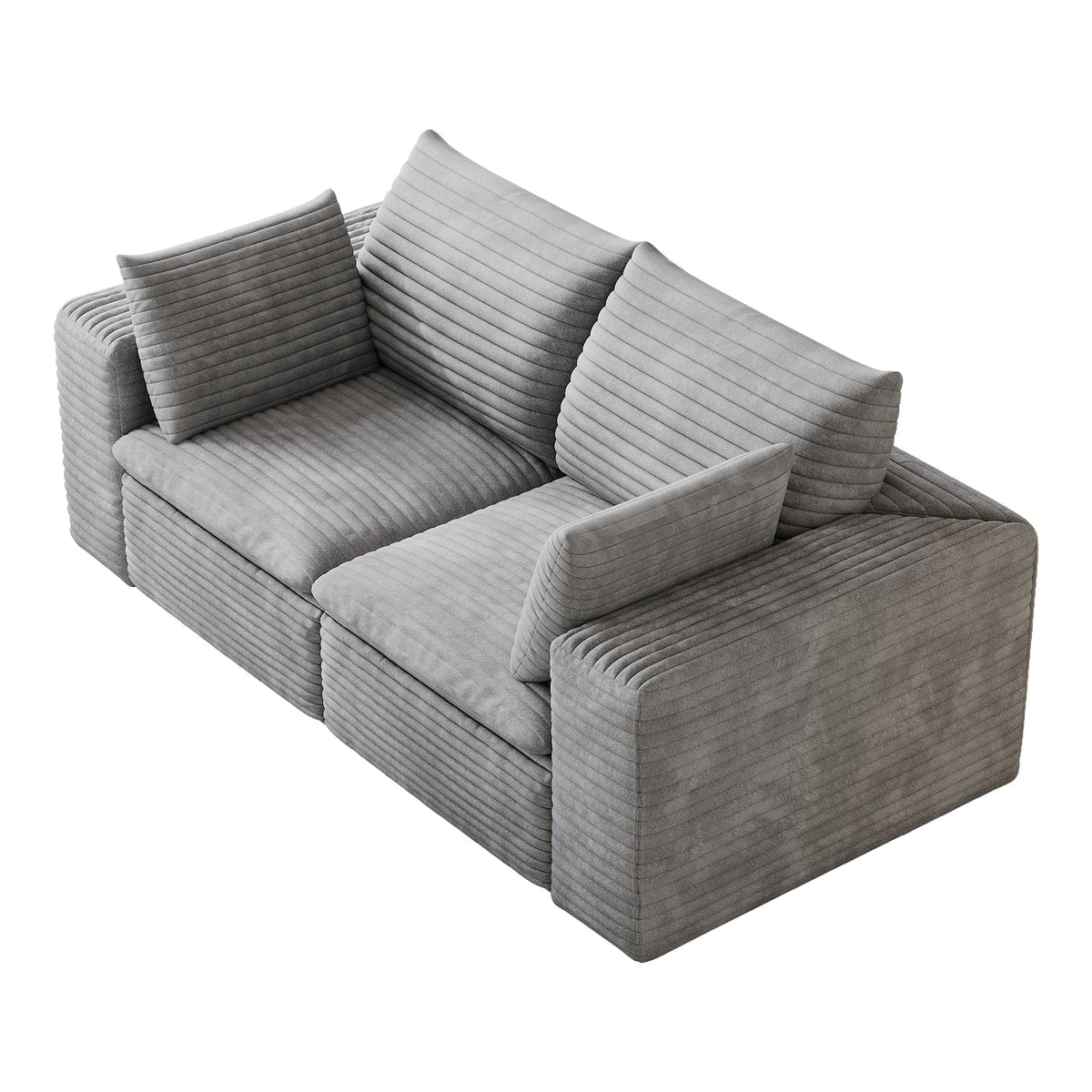 71" Cloud Sofa in Corduroy Fabric, photo 8 of 8