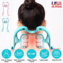 Neck Roller Massager 360¼ Rotatable Trigger Point Roller Portable Massager with 6 Balls for Neck Leg Thigh Foot Pain Relief