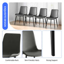 Dining Chairs 4PCS, Modern Kitchen & Dining Room Chairs, Upholstered Faux Leather Cushion Seat and Sturdy Metal Legs