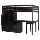 Loft Bed With Stairs, Bookshelf, Drawers, Desk & Wardrobe, Space Saving Multifunctional Furniture by Unique Piece Furniture