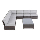 Comfortable Modern Patio Rattan Sectional Set With Cushions by Unique Piece Furniture