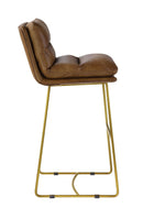 Alsey - Bar Chair - Saddle Brown Top Grain Leather
