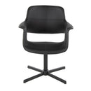 Vintage Flair - Mid-Century Modern Swivel Chair With X - Pedestal - Black by HouseOfZazla