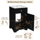 Elegant Bathroom Vanity With Ceramic Sink, Soft Close Door, Adjustable Shelf by Unique Piece Furniture