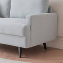 64" W Fabric Upholstered Love seat with metal Legs/High Resilience Sponge Couch for Living Room, Bedroom, Apartment, grey