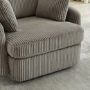 40.55"W Swivel Accent Chair with 2 Throw Pillows