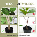 6Ft Real Touch Fake Fiddle Leaf Fig Tree In Pot by HouseOfZazla