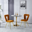 Modern Chair With Iron Tube Legs, Soft Cushions And Comfortable Backrest, Suitable For Dining Room, Living Room, Cafe, Hairball Back by Unique Piece Furniture