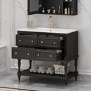 Bathroom Vanity Cabinet With Undermount Sink, 4 Drawer Set