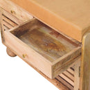 Shutter Shoe Rack With 2 Drawers - Beige by HouseOfZazla