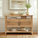 Naomi - 2 Door Storage Console Table With Ample Shelving - Natural by HouseOfZazla