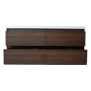 Modern Floating Bathroom Vanity With Dual Resin Sink, Soft Close Drawers by HouseOfZazla