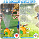 2 In 1 Snail Water Sprinkler Baseball Toy With 2 Sprinkler Nozzles 360¡ Rotating Spray Baseball Sprinkler Summer Water Toy For 4-8Years Old Boys Girls